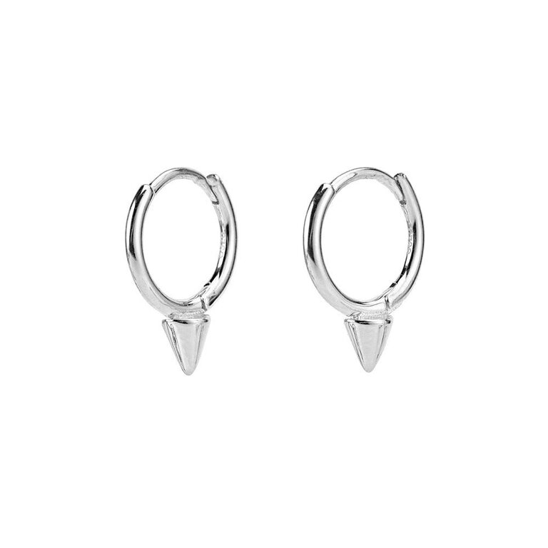 Kikichic Mini Spike Smooth Huggies Silver