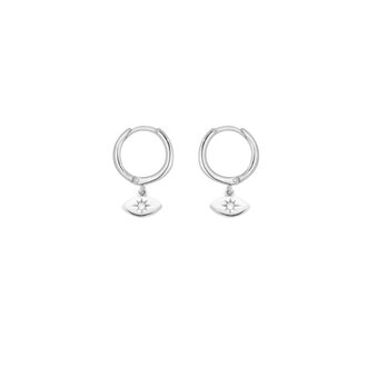 Kikichic Starburst Evil Eye Huggies Silver