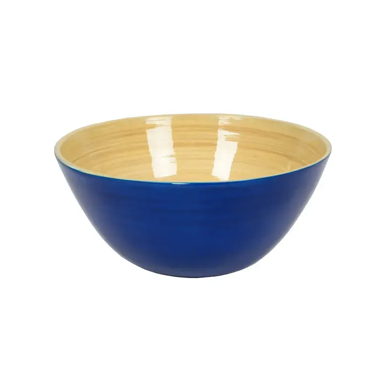 Albert L (punkt) Extra Large Shallow Bamboo Serving Bowl Blue