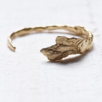 Melted Brass Bracelet Cuff CU-H-12