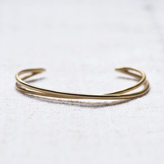 864 Designs Thin Cross Brass Bracelet Cuff CU-H-14