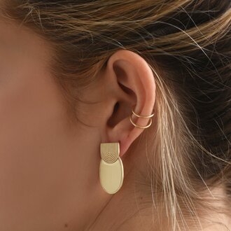 864 Designs Sterling Silver Large Stud Oval EA-TL-99