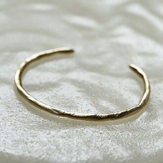 864 Designs Thin Brass Textured Bracelet Cuff CU-H-37