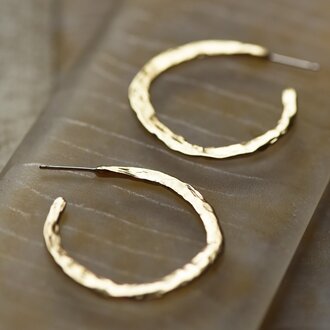 864 Designs Large Brass Flat Hoop EA-TL-23