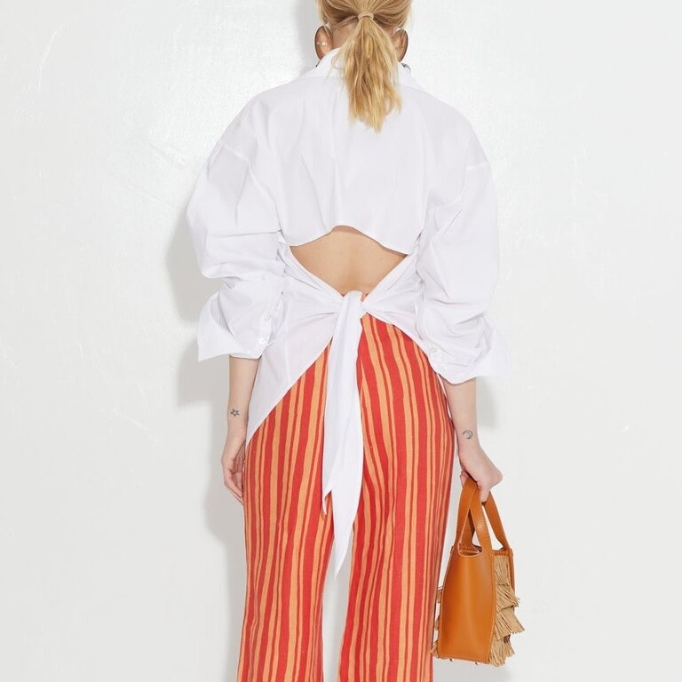 Zarchive Simon Miller Loch Poplin Button Up Macadamia