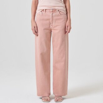 Agolde Low Slung Baggy in Pink Salt