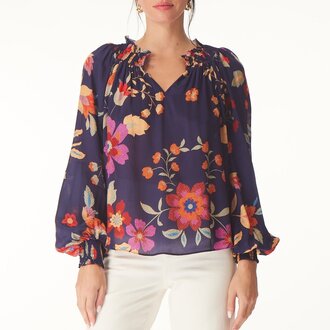 Gilner Farrar Calista Blouse Gypsy Garden Print