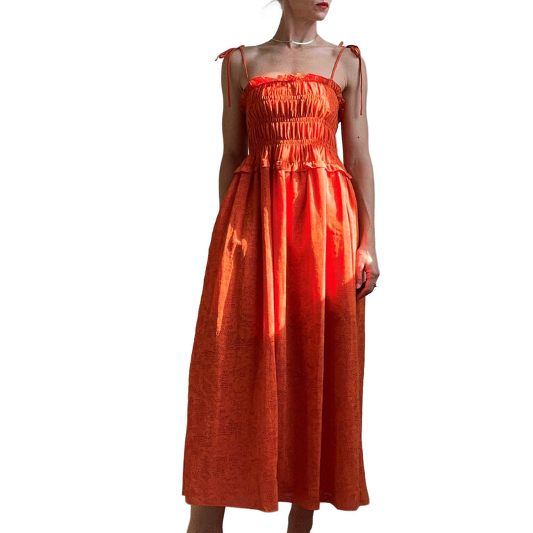 Gilner Farrar Paula Dress Solid Bright Orange