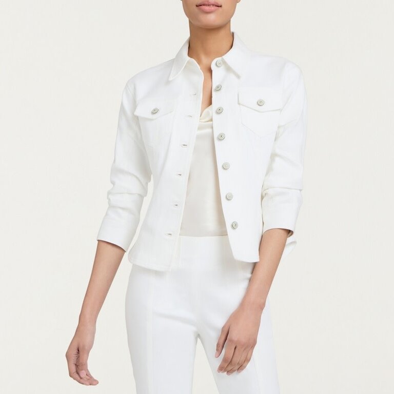 Cinq a Sept Denim Scrunched Canyon Jacket White