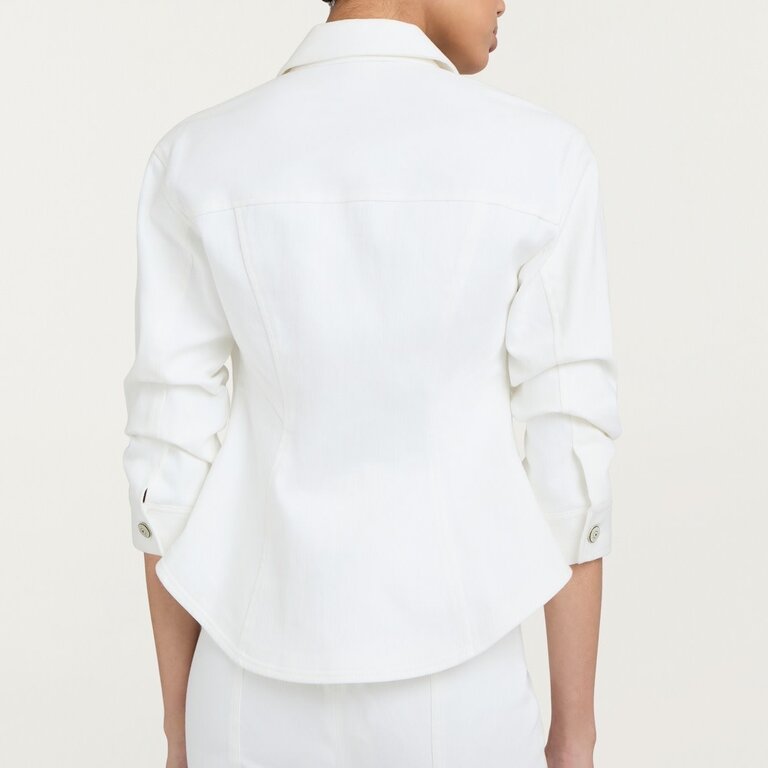 Cinq a Sept Denim Scrunched Canyon Jacket White