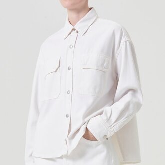 Agolde Gwen Slice Shirt Fortune Cookie