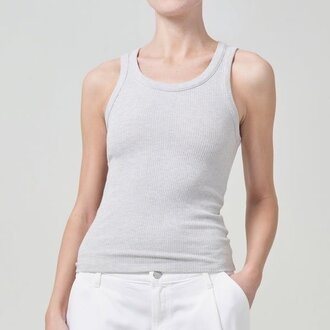 Agolde Poppy Tank Organic Cotton Grey Heather