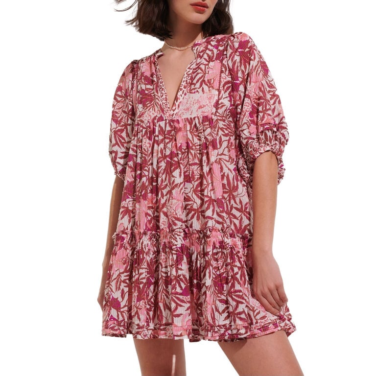 Poupette St Barth Mini Dress Aria Pink Orchid