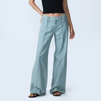 SLVRLAKE Re-Work Mica Panelled Reverse Jeans Ice