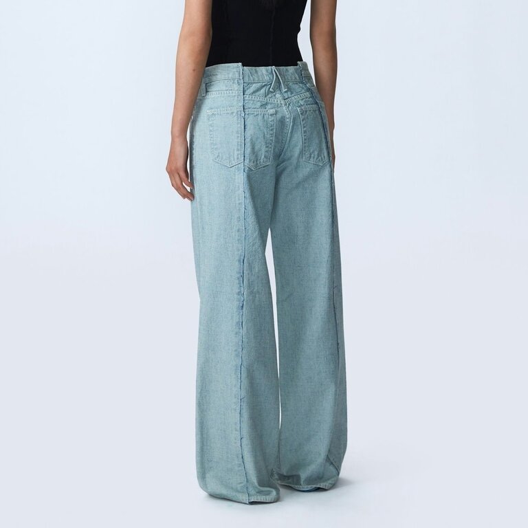 SLVRLAKE Re-Work Mica Panelled Reverse Jeans Ice