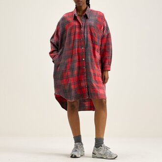 Belle rose Genk Dress Red Check