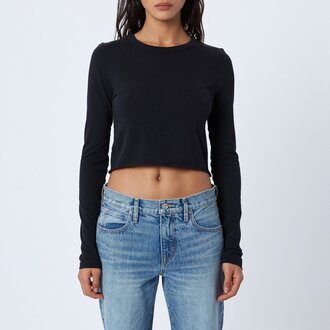 SLVRLAKE Long Sleeve Baby Tee Raven