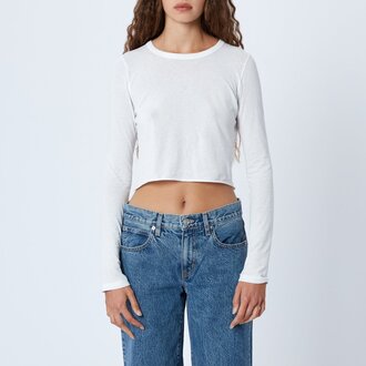 SLVRLAKE Long Sleeve Baby Tee Natural White