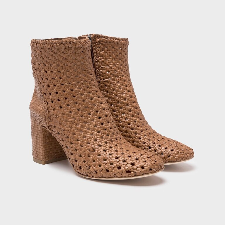 Del Carlo Axis Woven Heeled Boot Terra