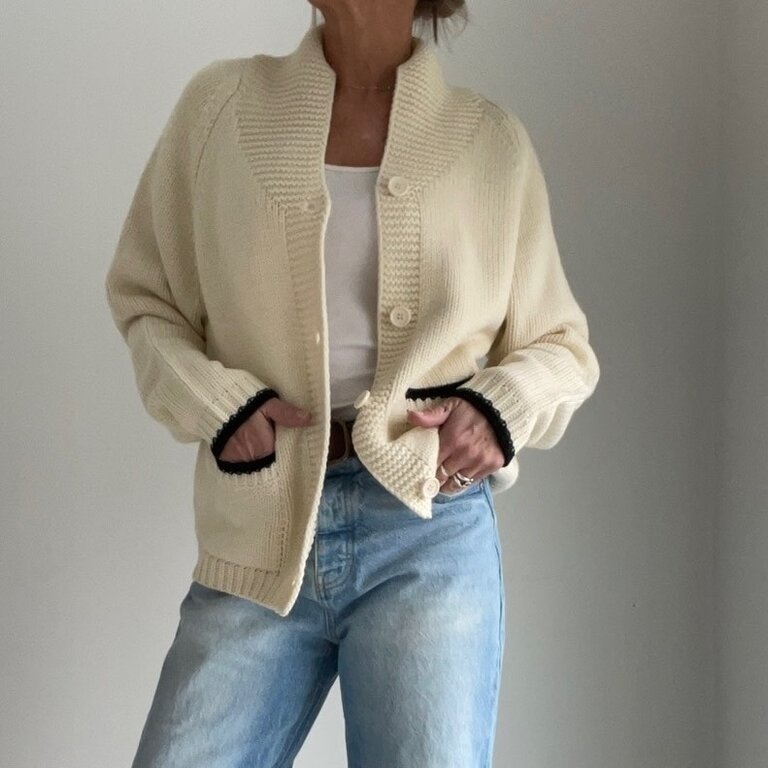 Pink Pineapple Varsity Martini Cardigan