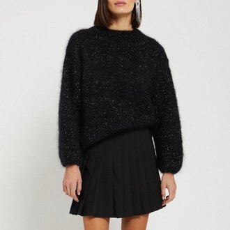 Ottodame Metallic Thread Sweater Nero