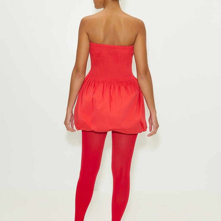 Simon Miller Belle Smocked Top In Lucky Red