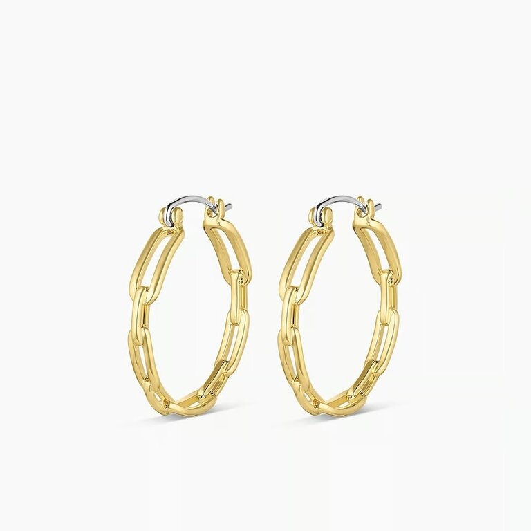 Gorjana Parker Link Hoops Gold