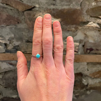 Society Jewelry Everyday Collection Sterling Silver Turquoise Ring 5