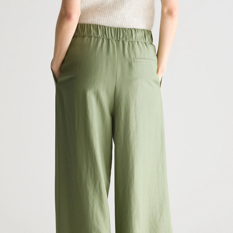 Zarchive Belle rose Vezza Wide Leg Pant In Jeep