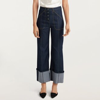 Cinq a Sept Cuffed Benji Pant In Indigo