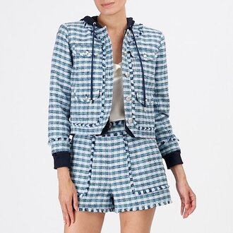 Cinq a Sept Matilda Tweed Emery Jacket Navy Multicolored