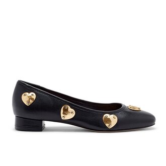 Cinq a Sept Marin Block Heel Black/Gold