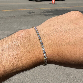 Society Jewelry Fine 10K Gold  CZ Tennis Bracelet