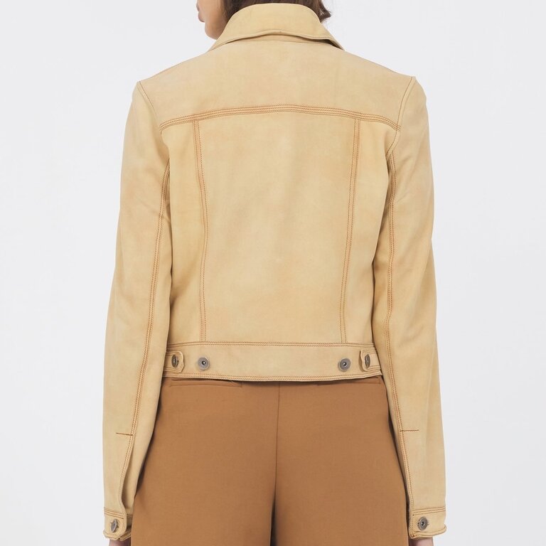 Jakett Hayden Waxed Suede Jacket In Chamois
