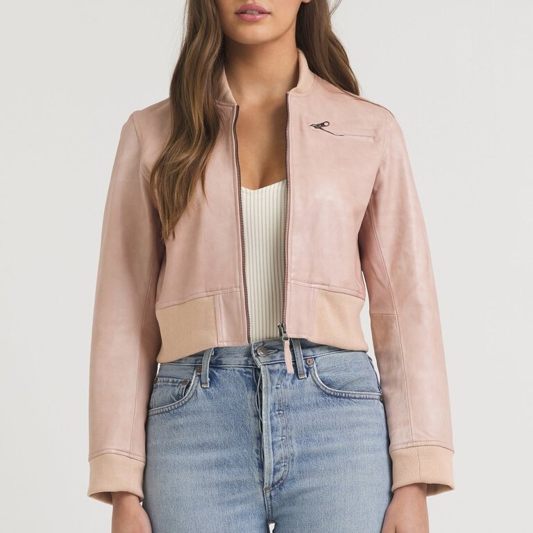 Jakett Collins Stonewash Leather White Pink