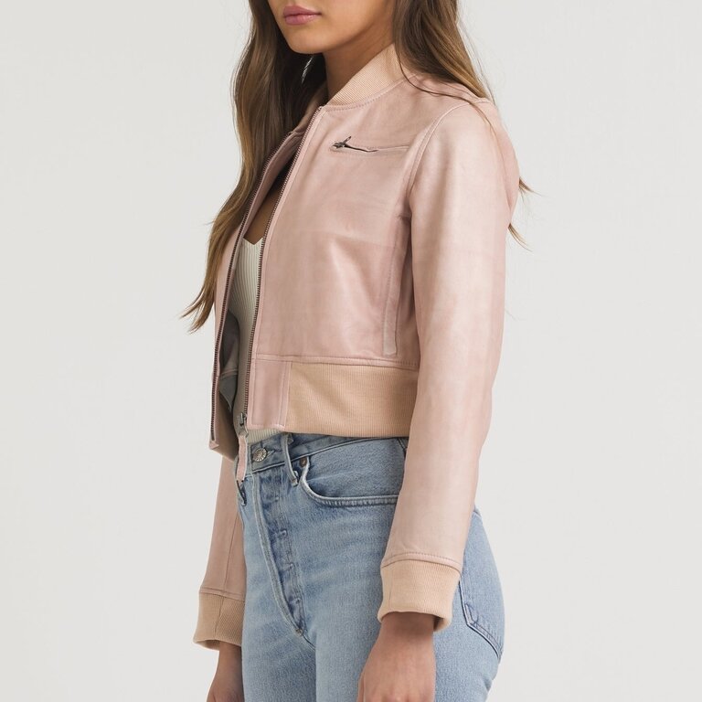 Jakett Collins Stonewash Leather White Pink