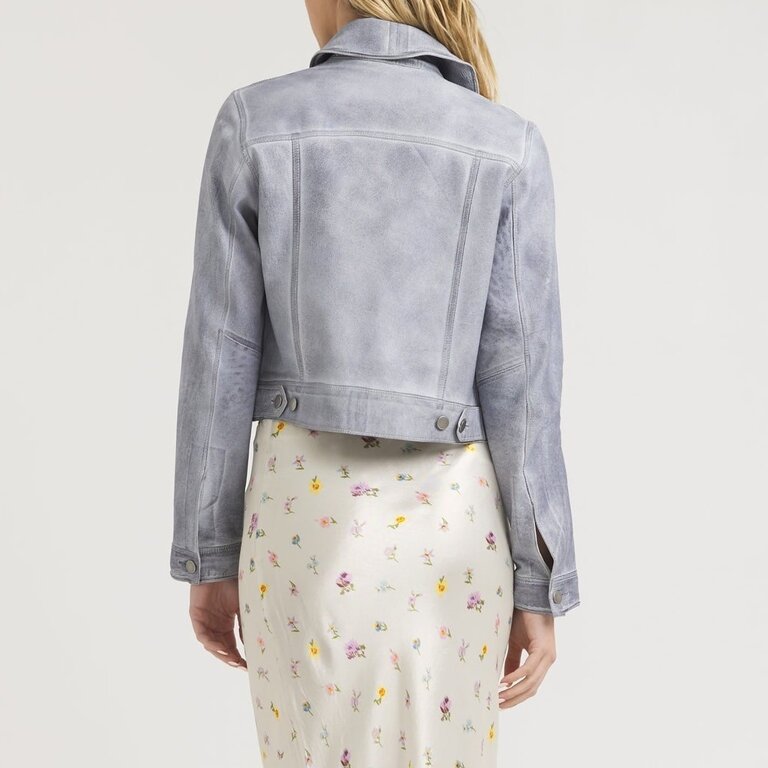 Jakett Hayden Patina Leather Jacket Blueberry