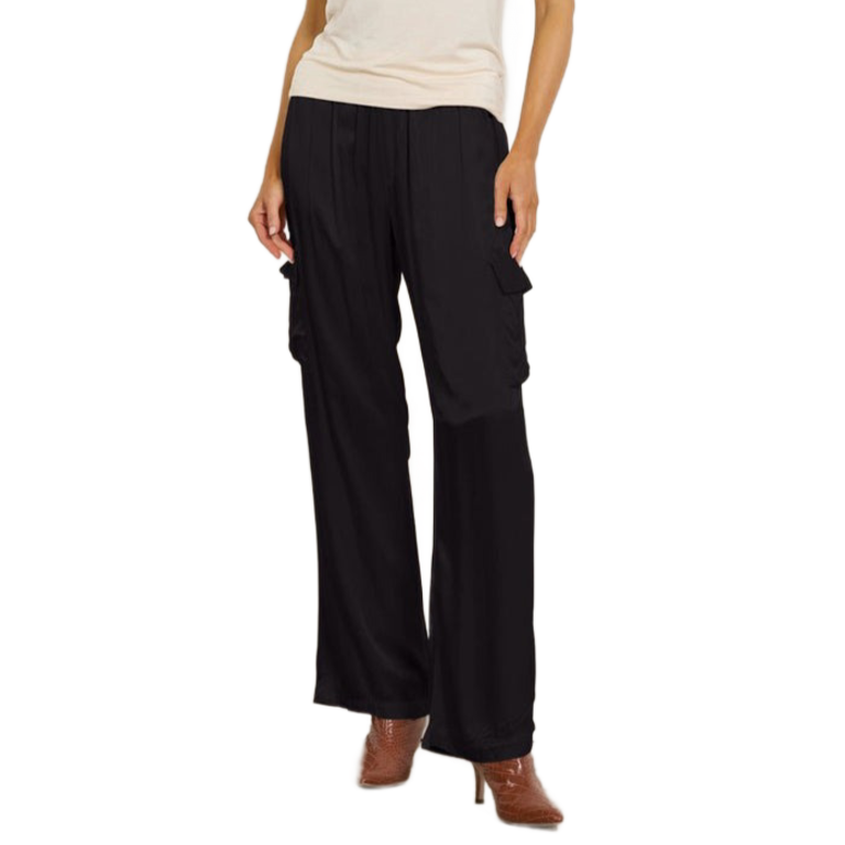 LA Made Silky Cargo Pant Black