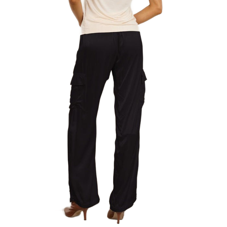 LA Made Silky Cargo Pant Black
