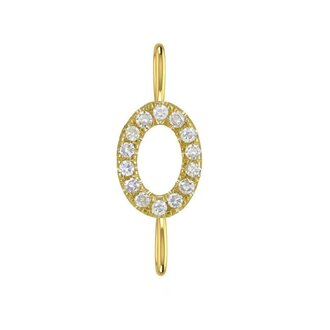 Linked by Society Jewelry PJ 14K YG  Diamond Open Oval Connector