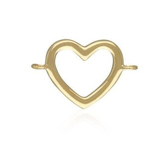 Linked by Society Jewelry PJ 14K YG  Cut Out Heart Connector