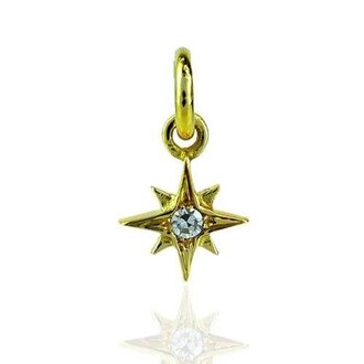 Linked by Society Jewelry PJ 14K YG  Diamond Star Charm
