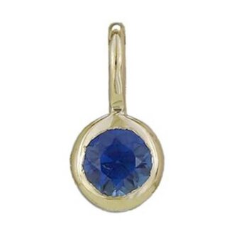 Linked by Society Jewelry PJ 14K YG  Blue Topaz Charm