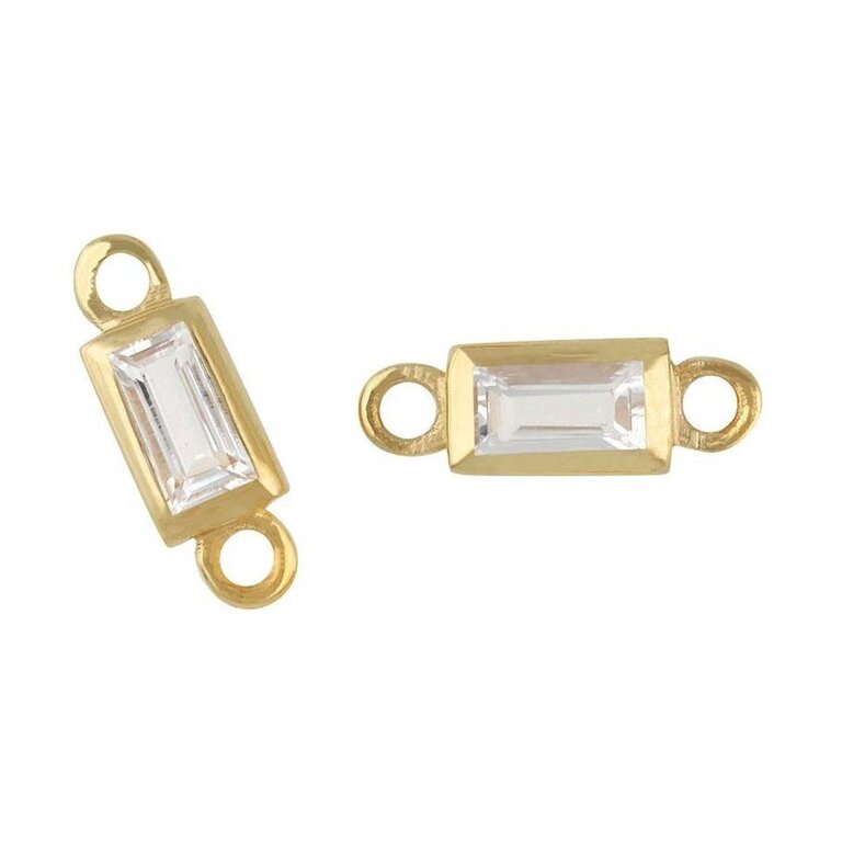 Linked by Society Jewelry PJ 14K YG White Topaz Connector