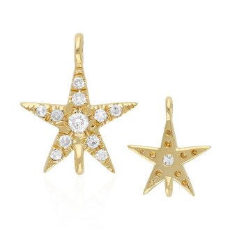Linked by Society Jewelry PJ 14K YG Diamond Star Connector 7.25mm
