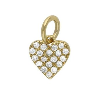 Linked by Society Jewelry PJ 14K YG Diamond Heart Charm 6mm