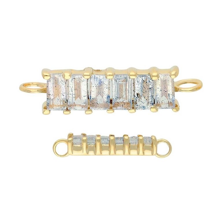 Linked by Society Jewelry PJ 14K YG Labrodrite Connector