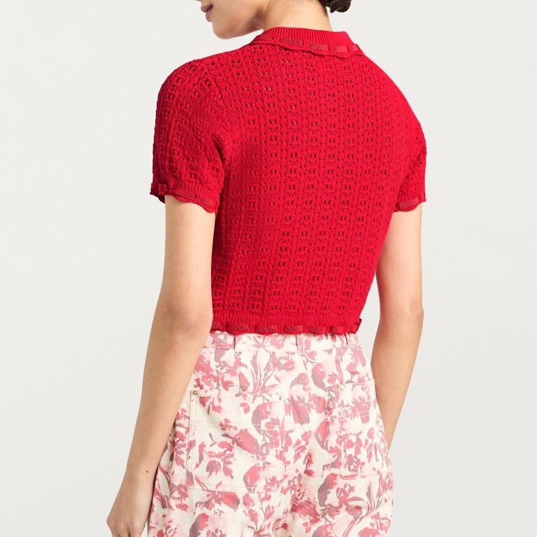 Cinq a Sept Ginevra Cardigan Red Sapphire