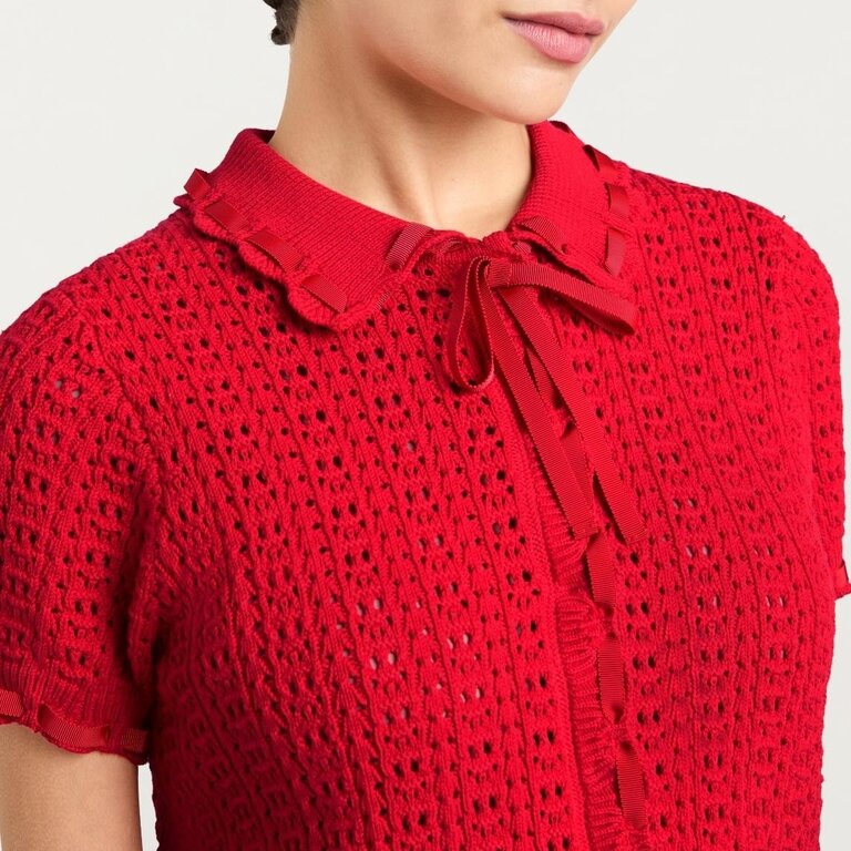 Cinq a Sept Ginevra Cardigan Red Sapphire
