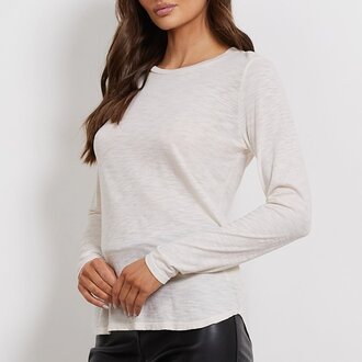 LA Made Ashley Long Sleeve Tee Ecru
